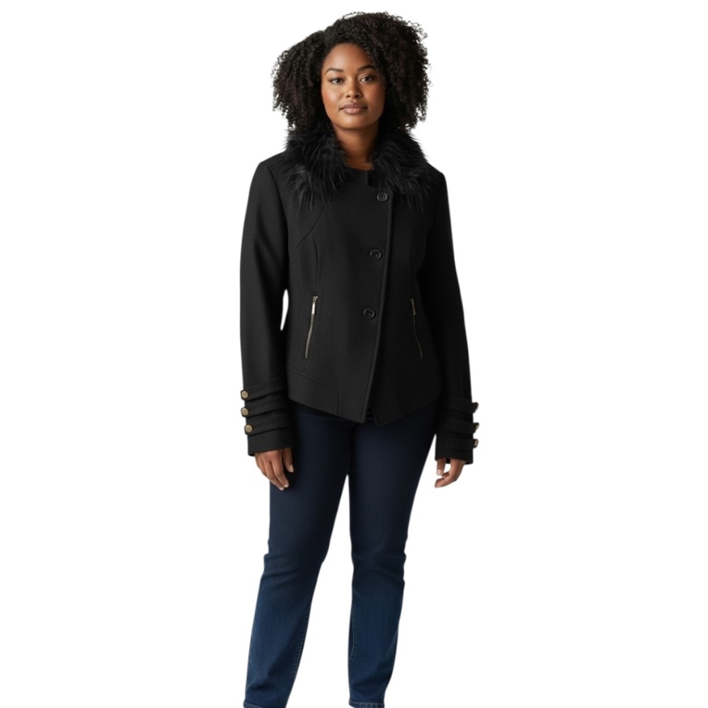 INC International Concepts Jacket Glamorous Faux Fur Coat Extra Large